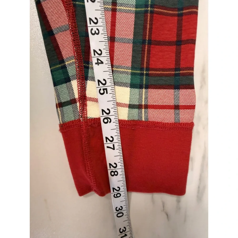 Hanna Andersson Red Plaid Organic Cotton Pajama Pants Large Holiday Tartan